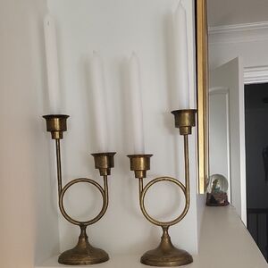 Elegant Gold Candle Holders